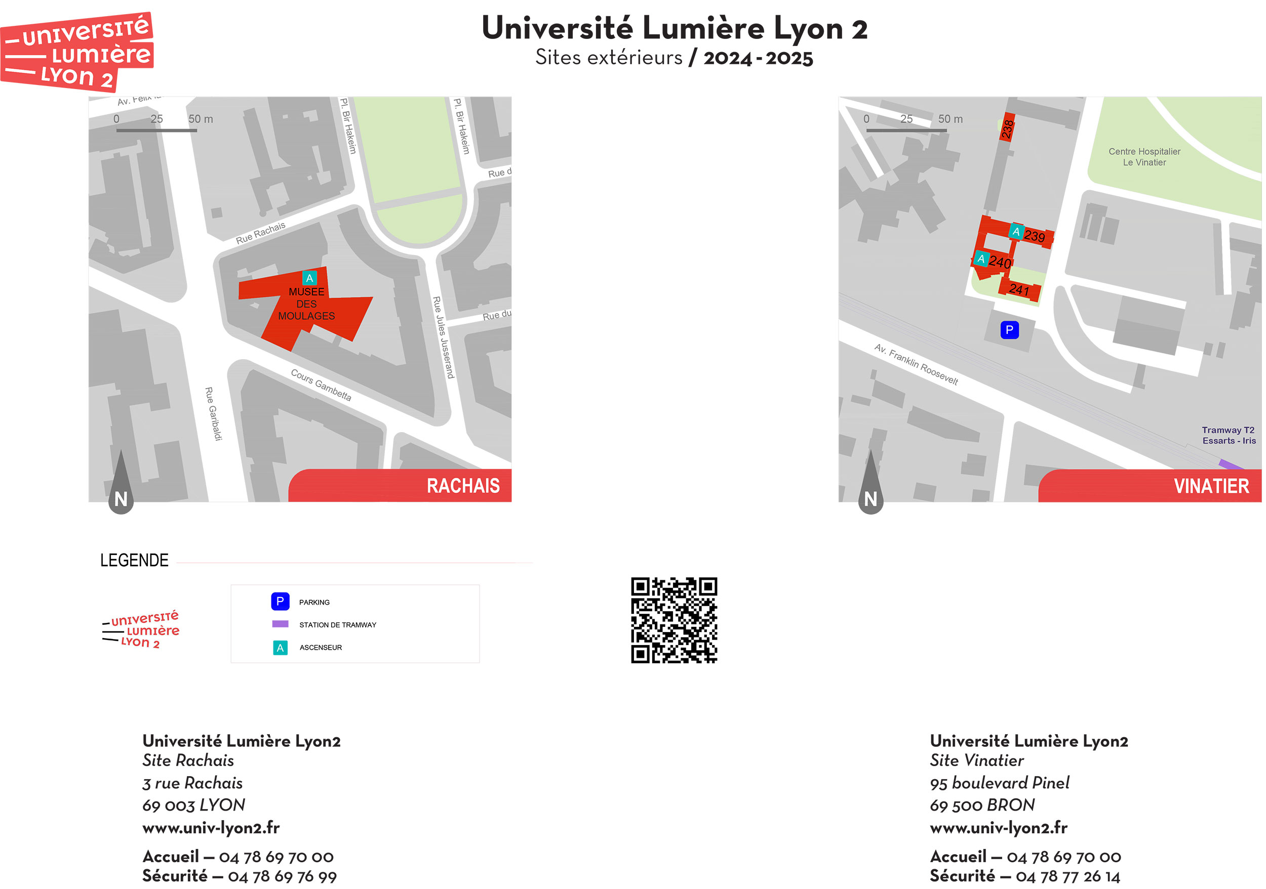 Plan sites extérieurs (Vinatier - Rachais) 2024/2025